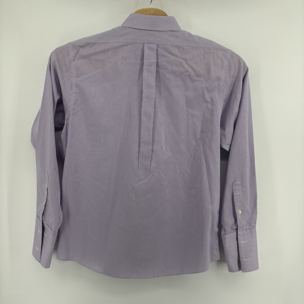 BROOKS BROTHERS 346 Men's 17-36 Purple French CuffLong Sleeve Button Up Non Iron - Picture 6 of 9